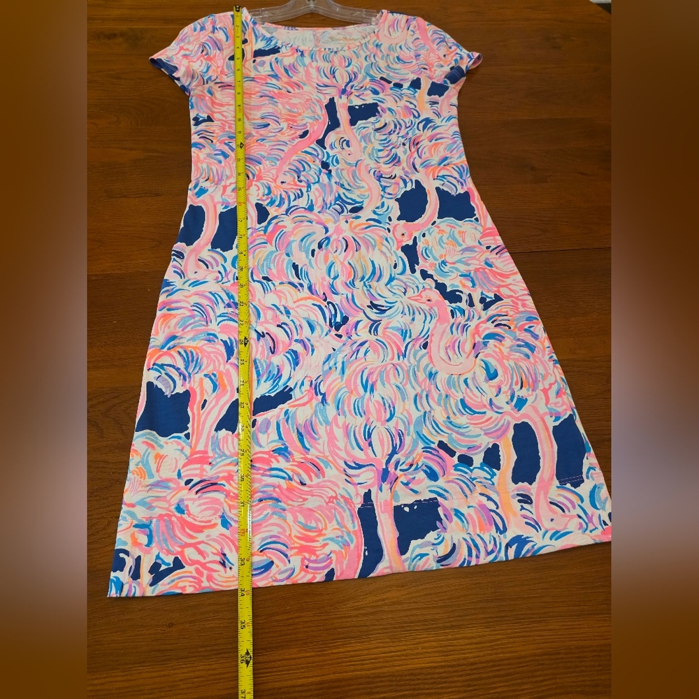 Lilly Pulitzer Marlowe Head in the Sand Bird Print Pima Cotton T Shirt Dress XS